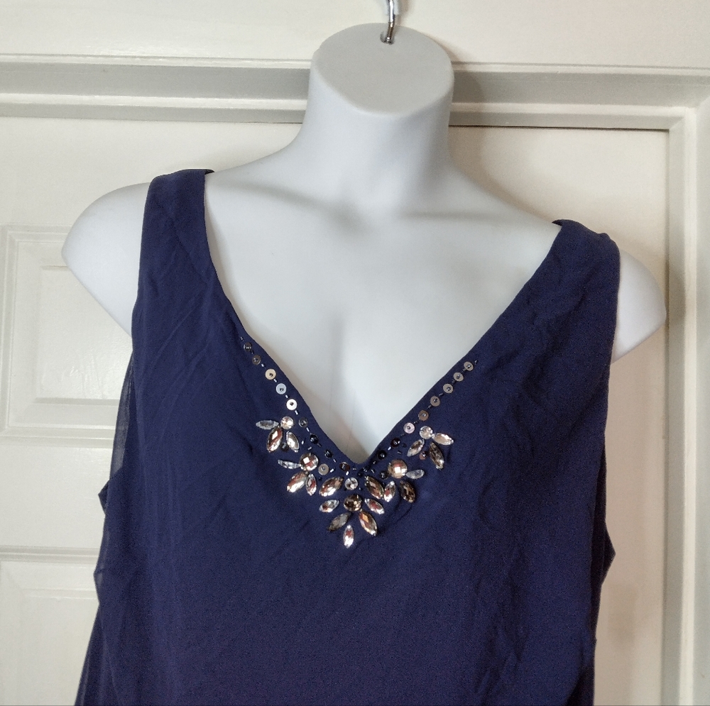 New Catherines Embellished V-Neck Dress Plus Size 18W - Picture 3 of 11